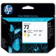 Tête d'impression noir mat et jaune HP 72