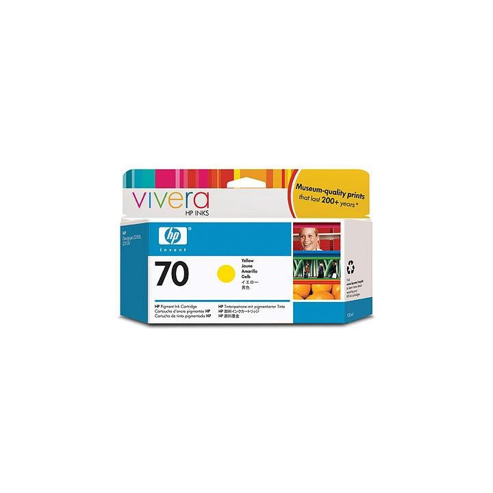 Cartouche d'encre jaune HP 70 130 ml