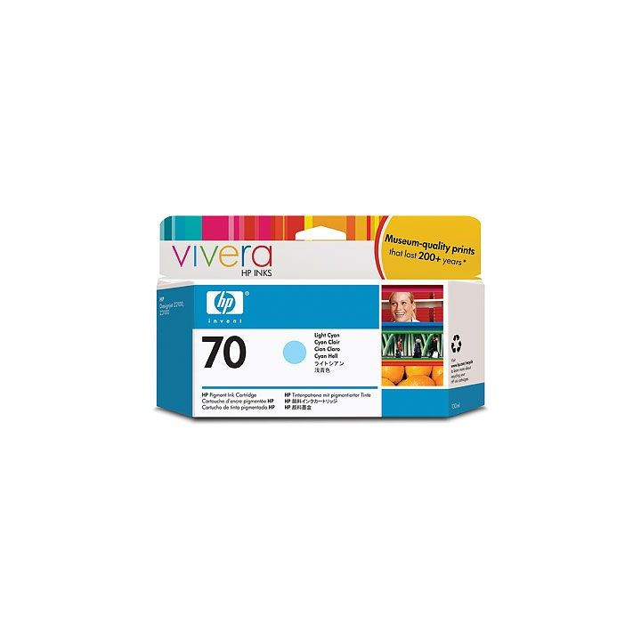 Cartouche d'encre cyan clair HP 70 130 ml