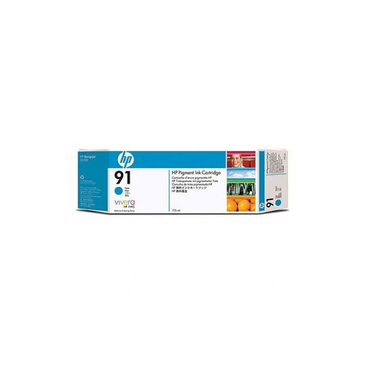Cartouche d'encre cyan HP 91 775 ml