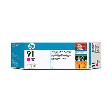 Cartouche d'encre magenta HP 91 775 ml