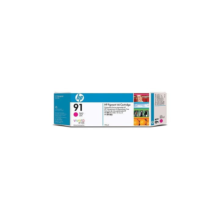 Cartouche d'encre magenta HP 91 775 ml