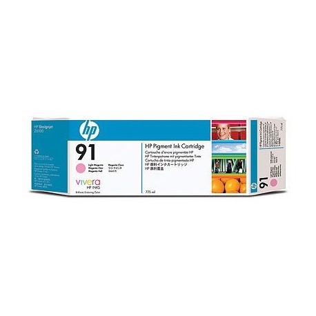 Cartouche d'encre magenta clair HP 91 775 ml