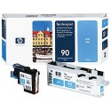 Tête d'impression cyan et dispositif de nettoyage HP 90 C5055A