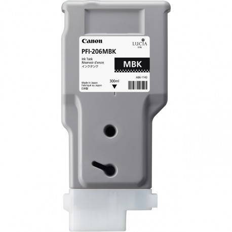 Cartouche d'encre CANON Noir Mat PFI-206 MBK 300ml