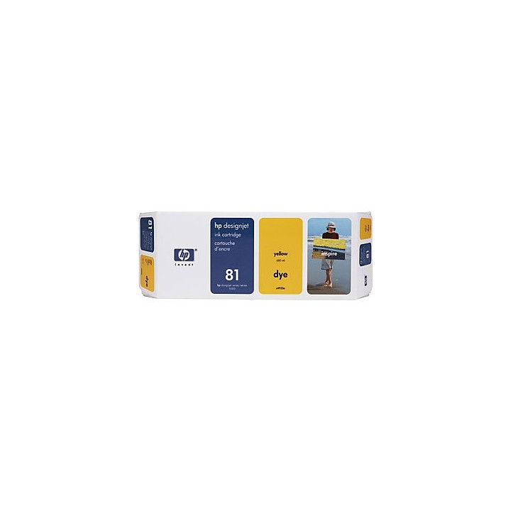 Hp 81 - cartouche d`impression - 1 x jaune