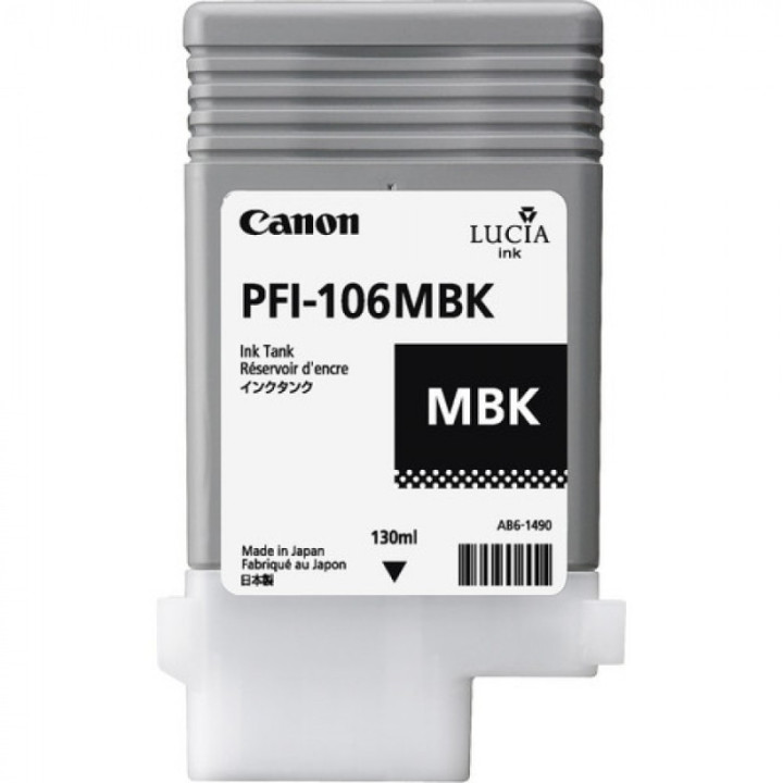 Cartouche d'encre CANON Noir Mat PFI-106 MBK 130Ml