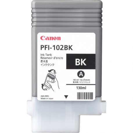 Cartouche d'encre CANON Noir LUCIA PFI-102 BK - 130ML