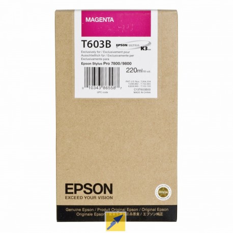 Cartouche d'encre EPSON T603B Magenta - 220Ml
