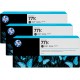 Pack 3 cartouches d'encre photo Vivid HP 771C Noir Mat - 775 ml