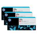Pack 3 cartouches d'encre photo Vivid HP 771C Rouge Chromatique - 775 ml B6Y32A