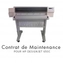 Contrat de maintenance HP 650C - 1 an