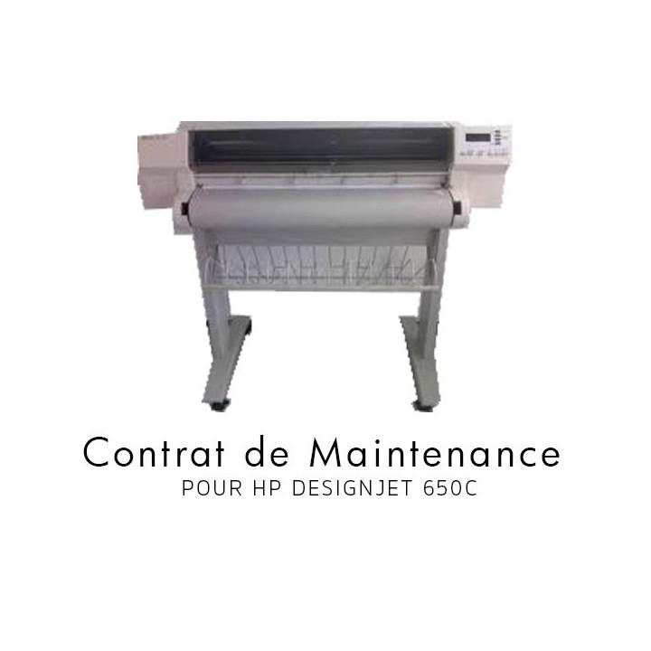 Contrat de maintenance 1 an pour HP 650C