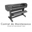 Contrat de maintenance HP Designjet 800 - 1 an