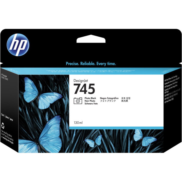Cartouche d'encre Noir Photo HP 745 130ML