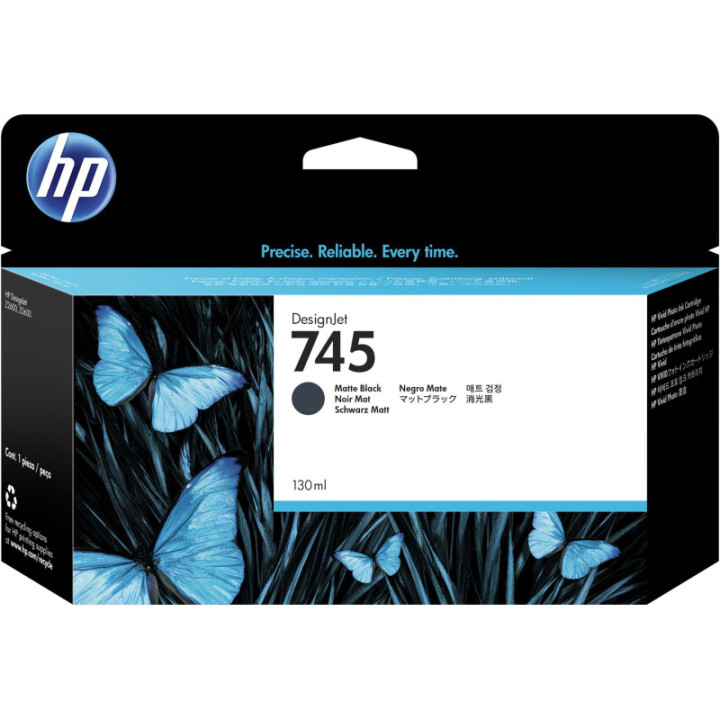 Cartouche d'encre Noir Mat HP 745 130ML