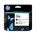 Tête d'impression Noir Mat et Rouge Chromatique HP 744 F9J88A