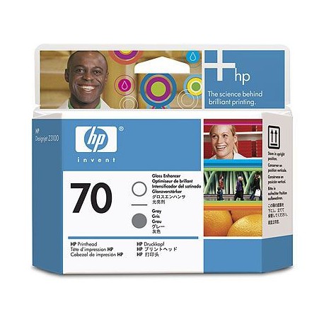 Tête d'impression grise et optimisateur de brillance HP 70 