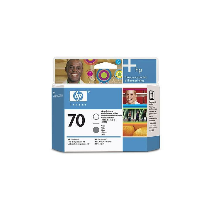 Tête d'impression grise et optimisateur de brillance HP 70 