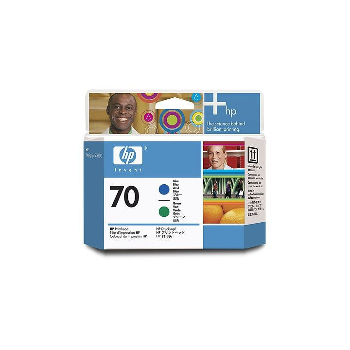 Tête d'impression Bleue et Verte HP 70 