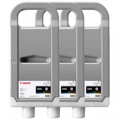 Pack 3 xCartouche d'encre CANON PFI-707MBK Noir Mat 700ml