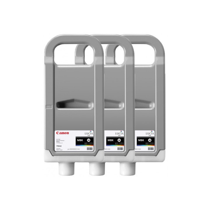 Pack 3 xCartouche d'encre CANON PFI-707MBK Noir Mat 700ml