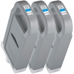 Pack 3 xCartouche d'encre CANON PFI-707C Cyan 700ml
