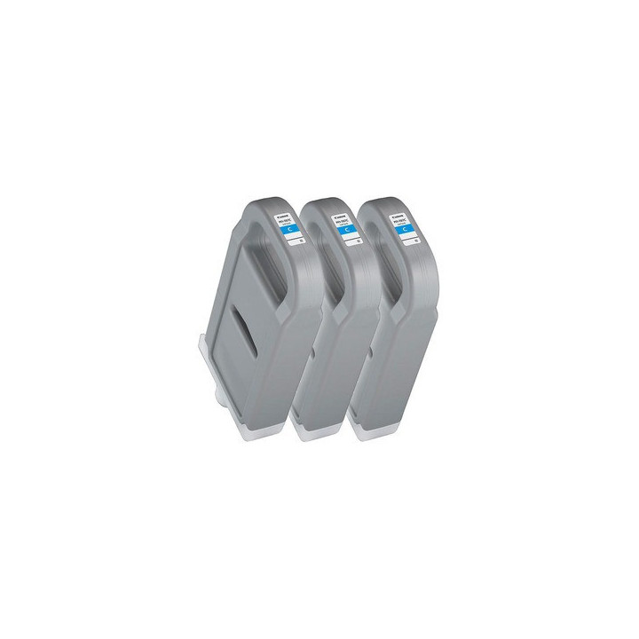 Pack 3 xCartouche d'encre CANON PFI-707C Cyan 700ml