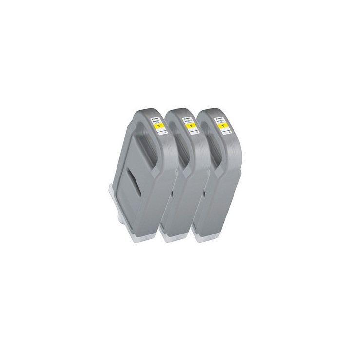 Pack 3 xCartouche d'encre CANON PFI-707Y Jaune 700ml