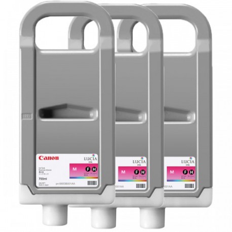 Pack 3 xCartouche d'encre CANON PFI-707M Magenta 700ml