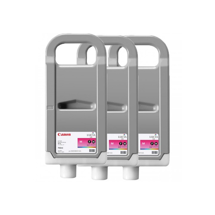 Pack 3 xCartouche d'encre CANON PFI-707M Magenta 700ml