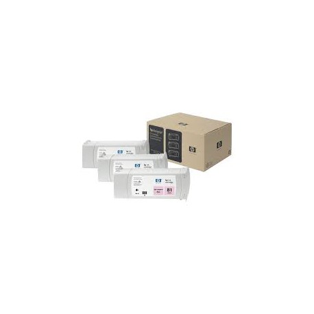 Pack x 3 Cartouches d'encre Magenta clair HP81 680ml