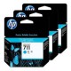 Pack x 3 Cartouche d'encre Cyan HP711 29ml