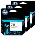 Pack x 3 Cartouche d'encre HP711 Jaune 29ml CZ136A