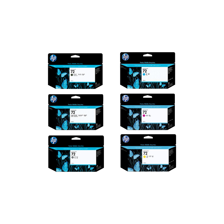 Pack Cartouche d'encre HP 72 - 130 ml