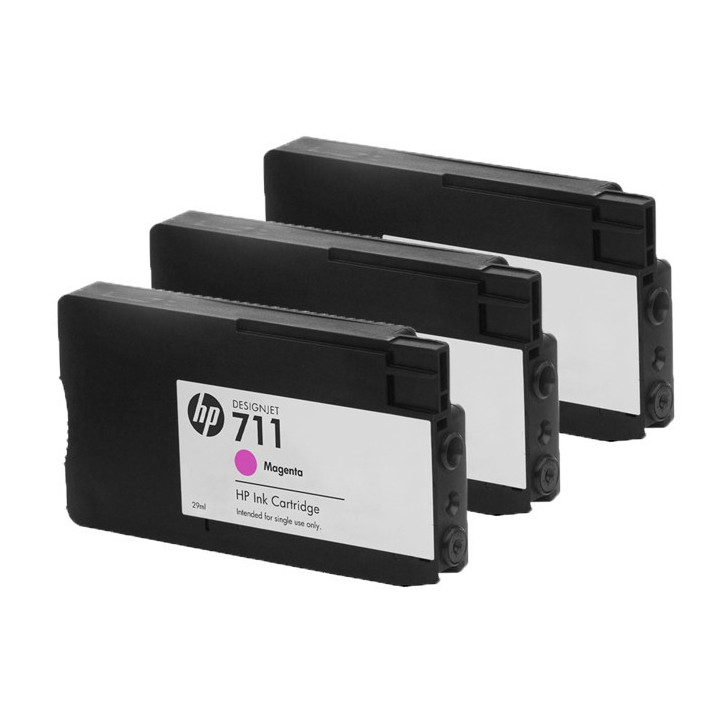 Pack x 3 Cartouche d'encre Magenta HP711 29ml
