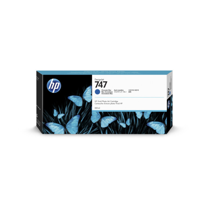 Cartouche d'encre photo Vivid HP 747 Bleu Chromatique 300ml
