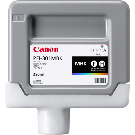 Cartouche d'encre CANON PFI-301MBK Noir mat 330ml