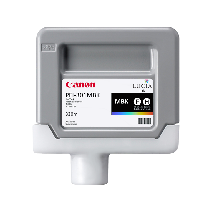 Cartouche d'encre CANON PFI-301MBK Noir mat 330ml