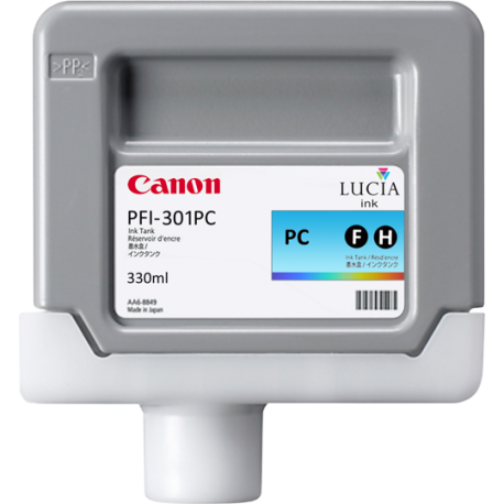 Cartouche d'encre CANON PFI-301PC Cyan photo  330ml