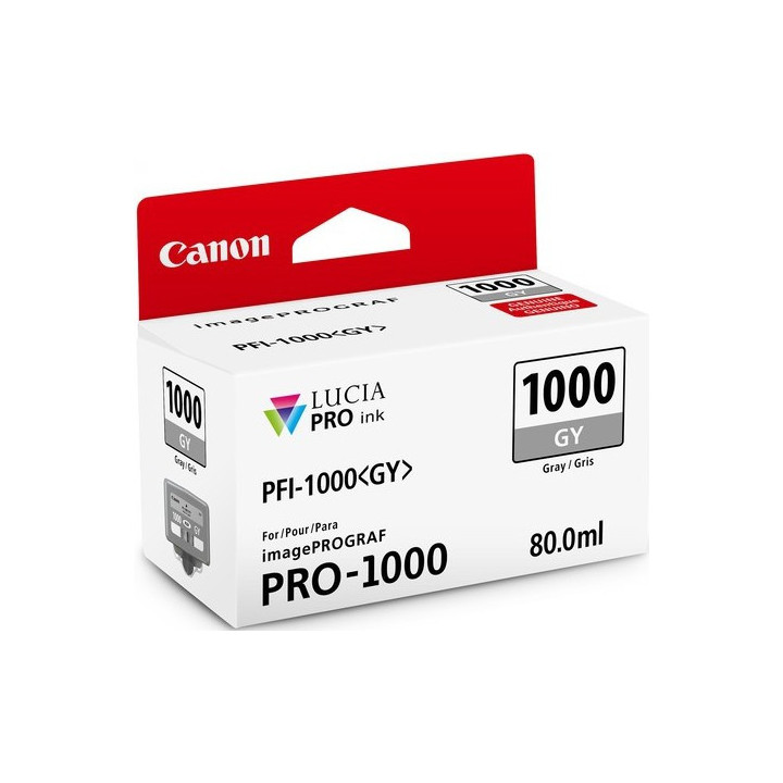 Cartouche d'encre Canon PFI-1000GY Gris 80 ml