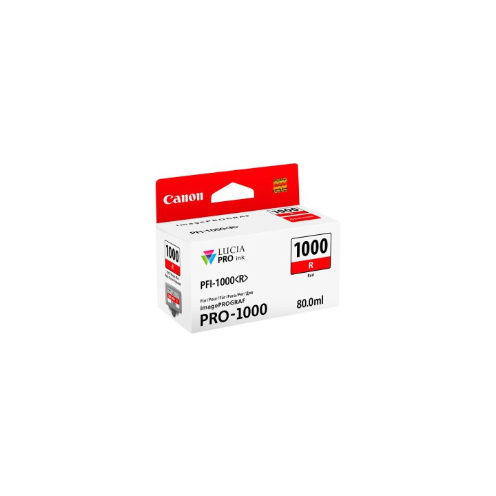 Cartouche d'encre Canon PFI-1000R Rouge 80 ml