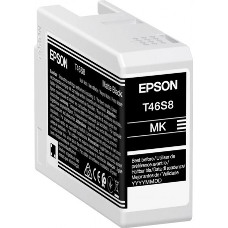 Cartouche d'encre EPSON Noir Mate T46S8 25 ml