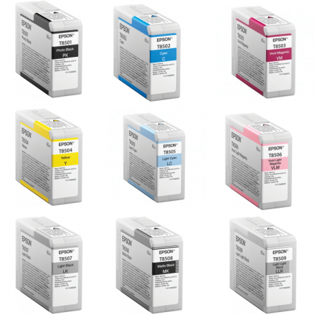 Pack Cartouches d'encre EPSON SureColor SC-P800 80 ml