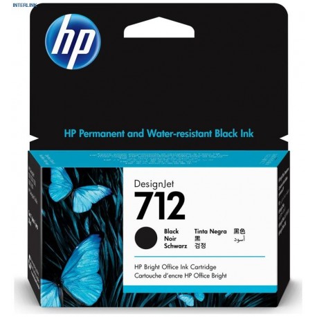 Cartouche d'encre DesignJet HP 712, noir, 38 ml