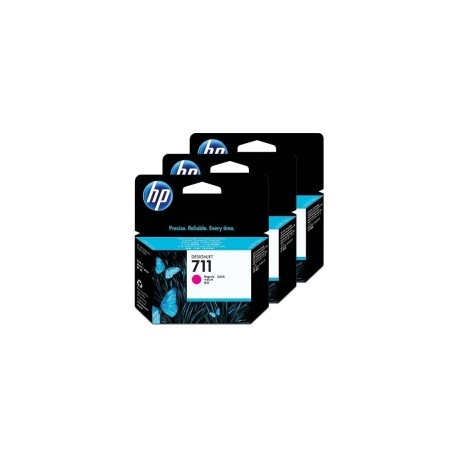 Pack x 3 Cartouche d'encre Magenta HP711 29ml