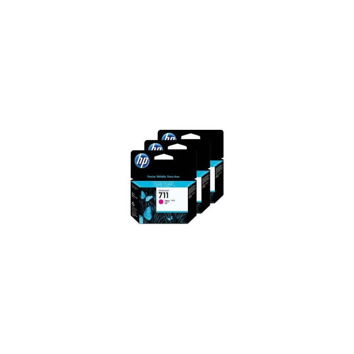 Pack x 3 Cartouche d'encre Magenta HP711 29ml