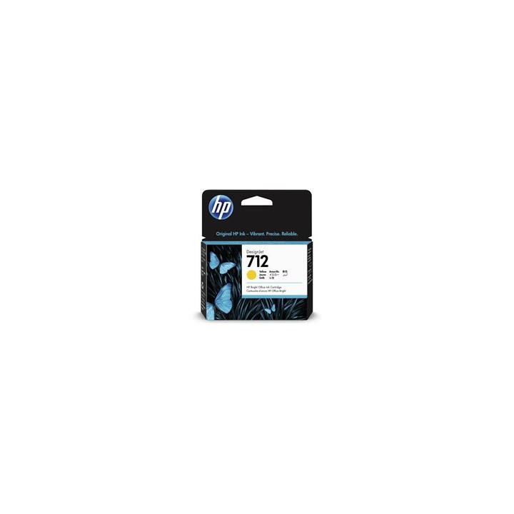 Cartouche d'encre DesignJet HP 712, jaune, 29 ml