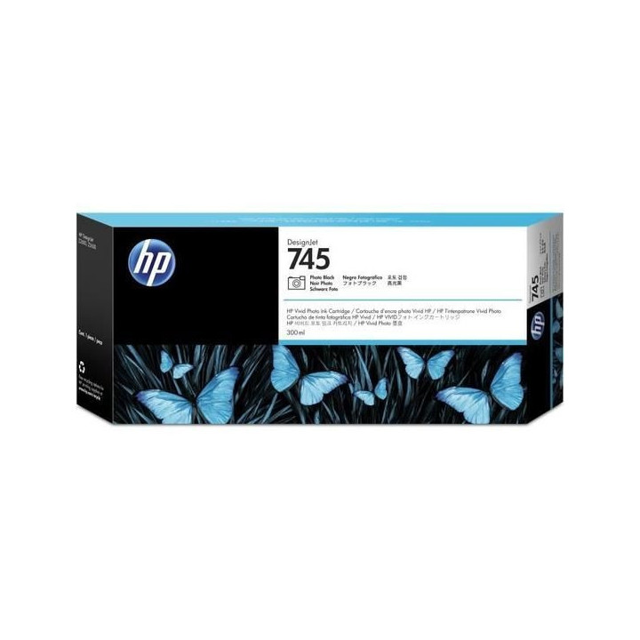 Cartouche d'encre Noir Photo HP 745 300ML