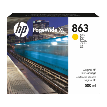 Cartouche d'encre HP863 Jaune 500 ml